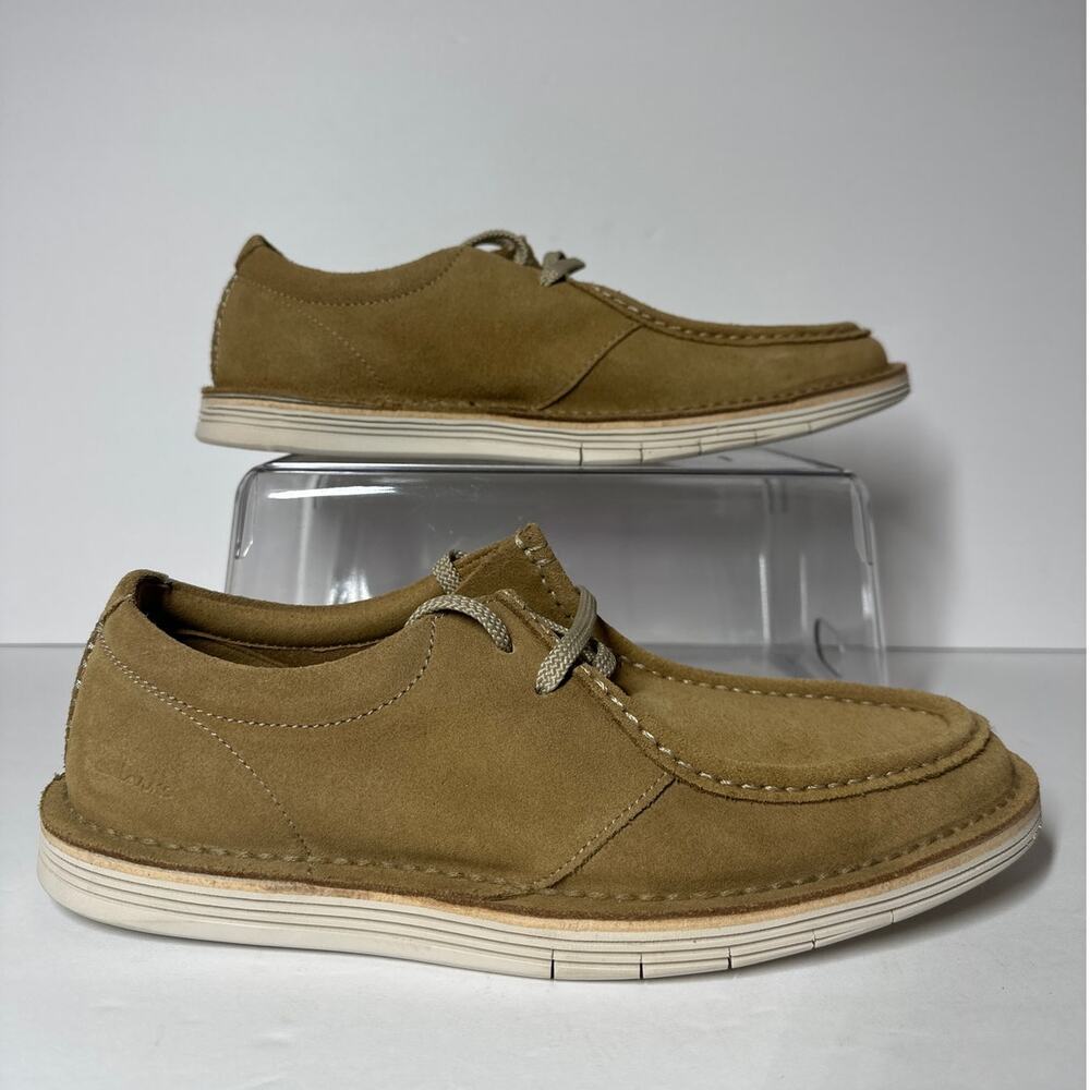 Clarks Collection Men's Forge Run Loafer Shoes Suede Leather Tan Size 7 Office